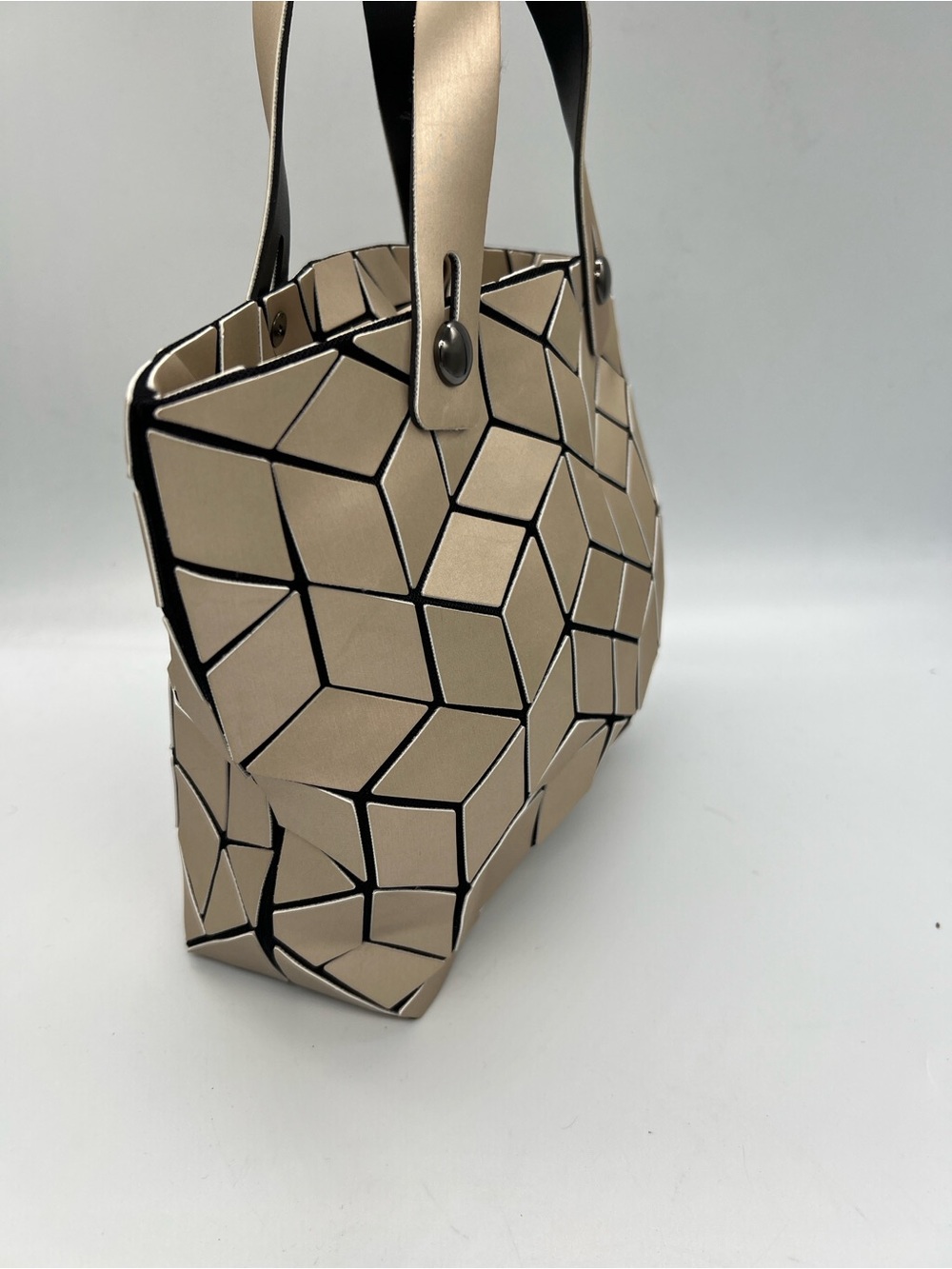 Patrizia Luca Geometric Cube Pattern small Tote Bag - Picture 3 of 5